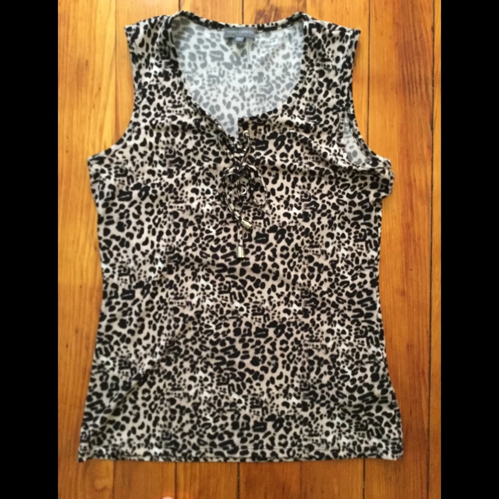 Vince Camuto cheetah print top
